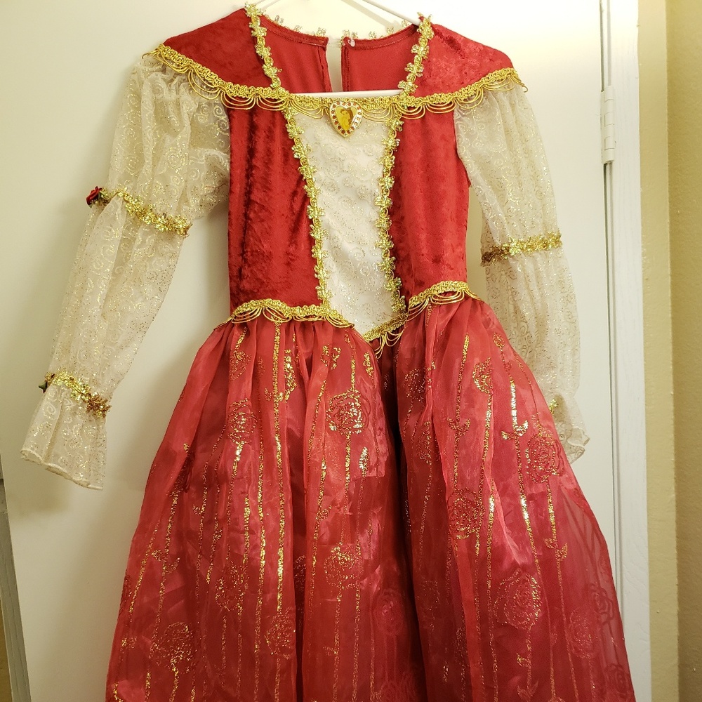 Disney Belle Princess Rare Red Dress